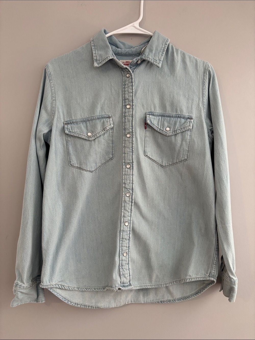 Levi's Pale Blue Denim Western Button-Down Shirt